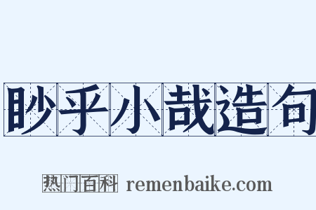 眇乎小哉造句是什么意思的图片